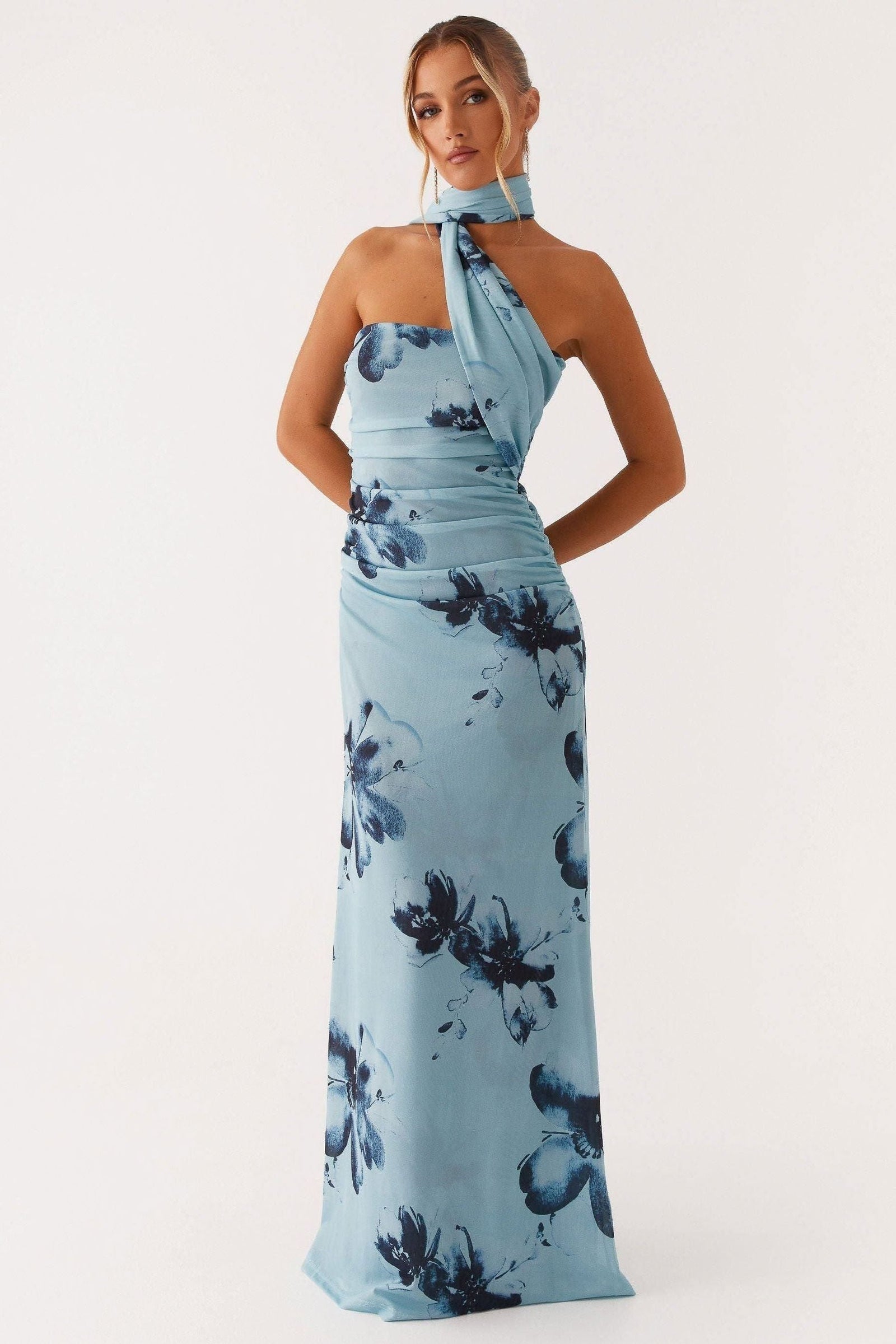 Isla | Vestido maxi fruncido