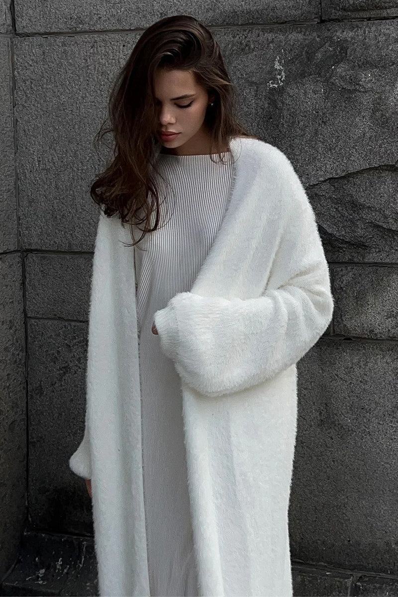 Kendra | Chaqueta larga de punto sin cierre