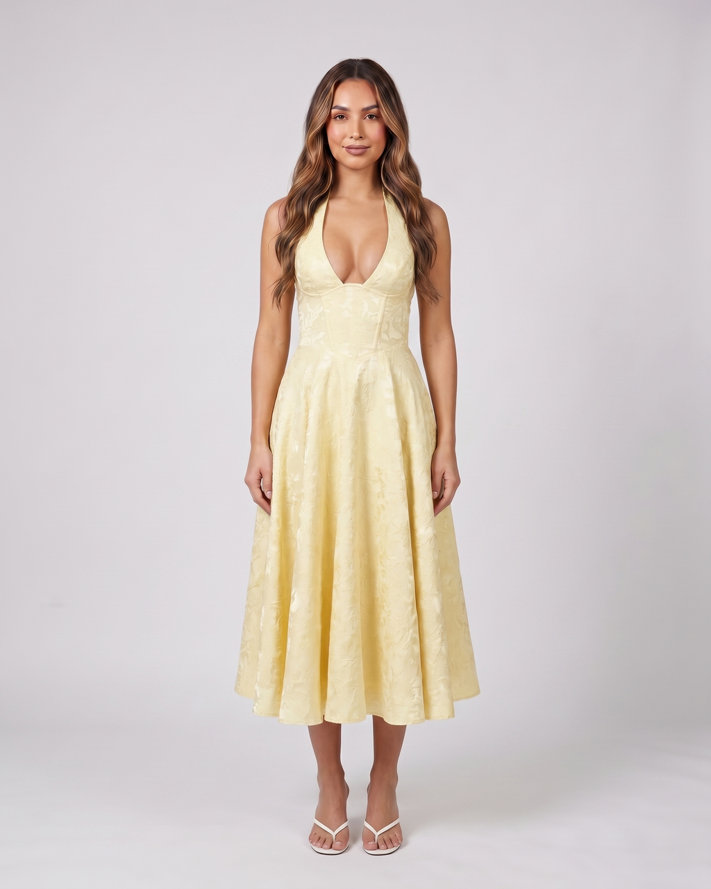 Sienna Jacquard | Vestido midi
