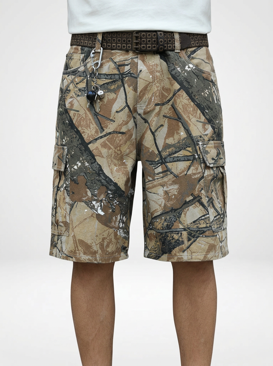 Men’s Camouflage Denim Cargo Shorts