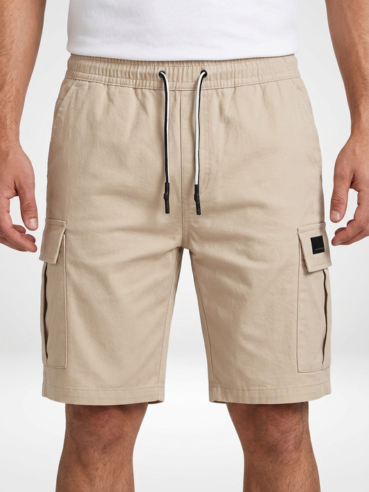 Men’s Elastic Waist Utility Cargo Shorts