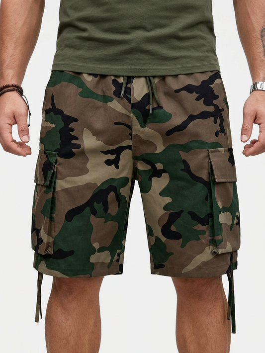 Men’s Oversized Camouflage Cargo Shorts