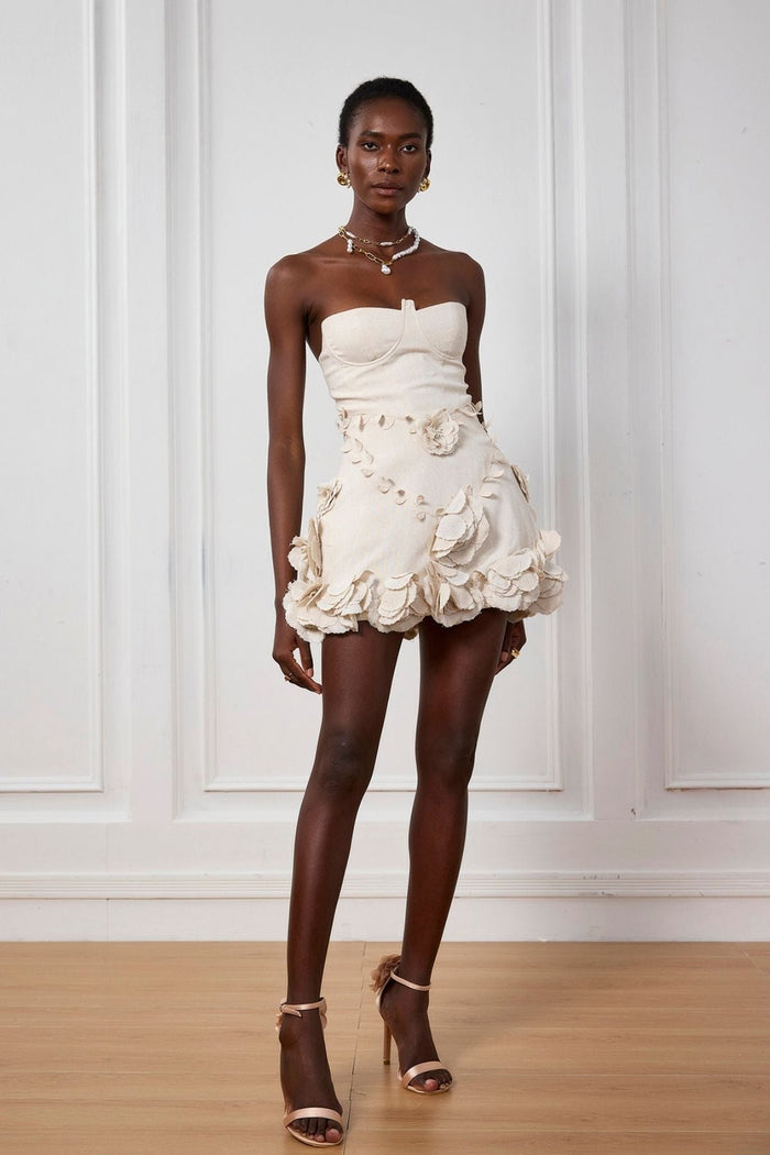 Monroe | Vestido corto con cuerpo de corsé estructurado