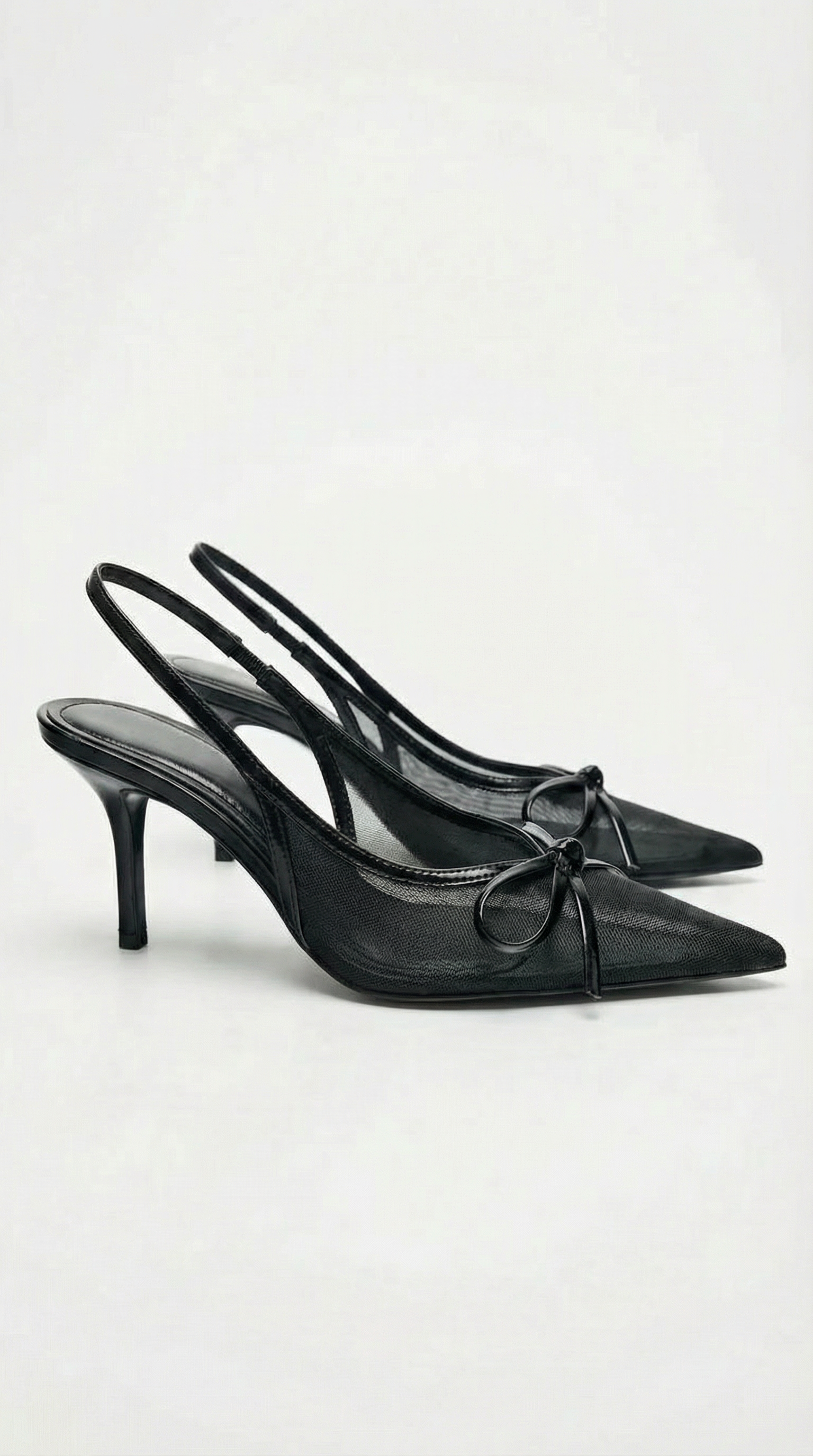 Moore | Sandalias slingback de punta fina con malla