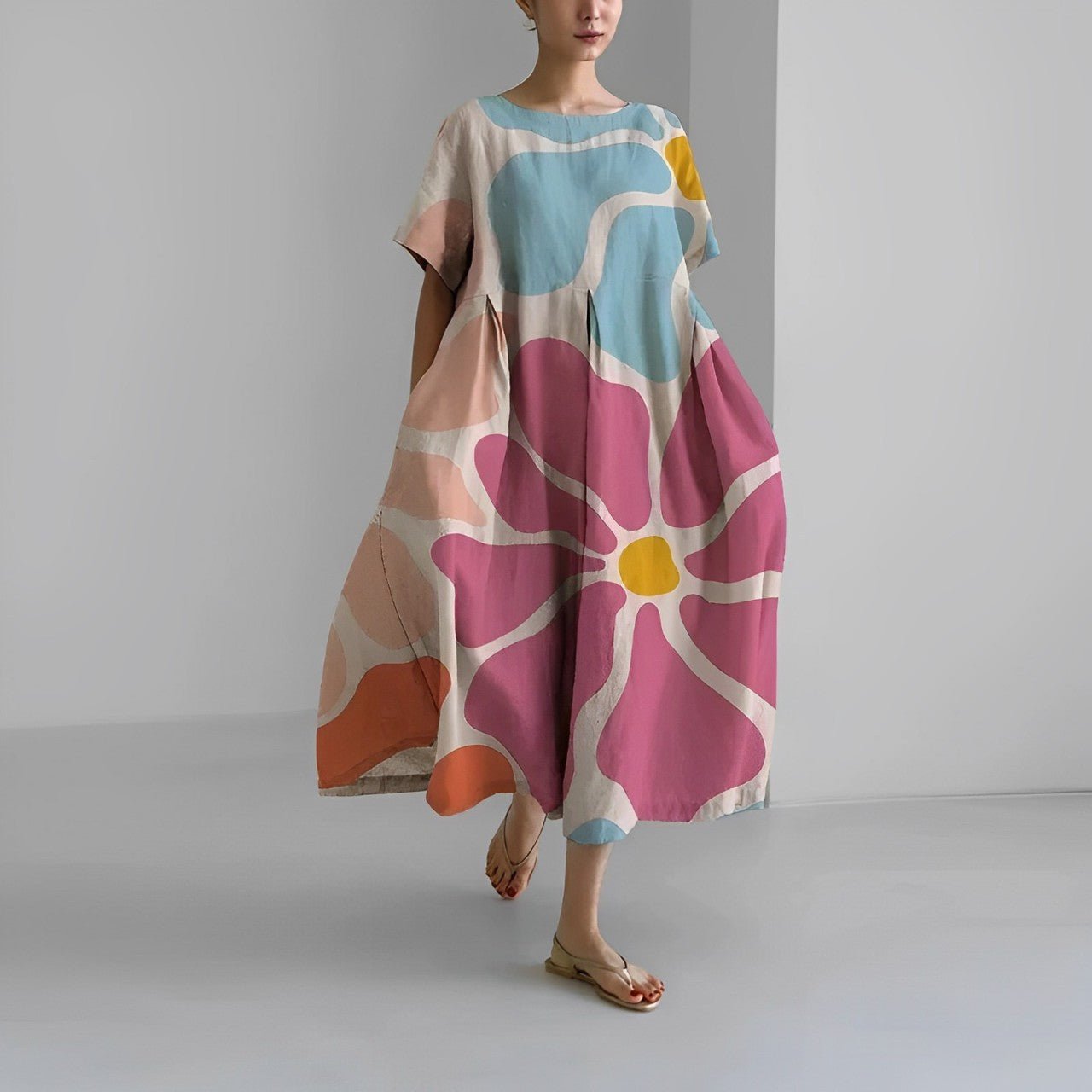 Vestido estampado de corte holgado