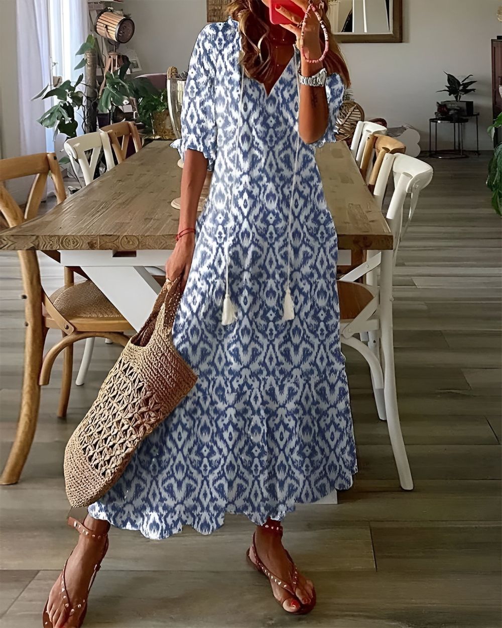 Natasha | Vestido maxi estampado