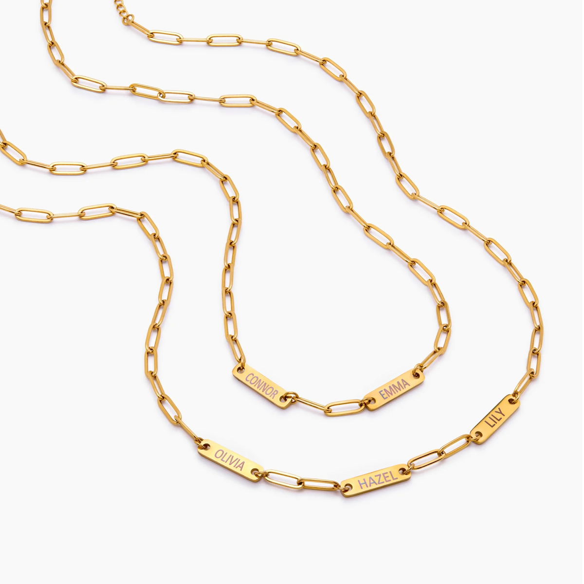 Paperclip Multi-Name Necklace