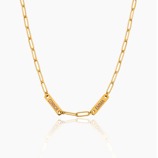 Paperclip Multi-Name Necklace