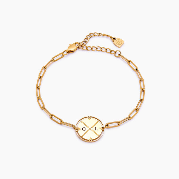 Engraved Compass Bracelet
