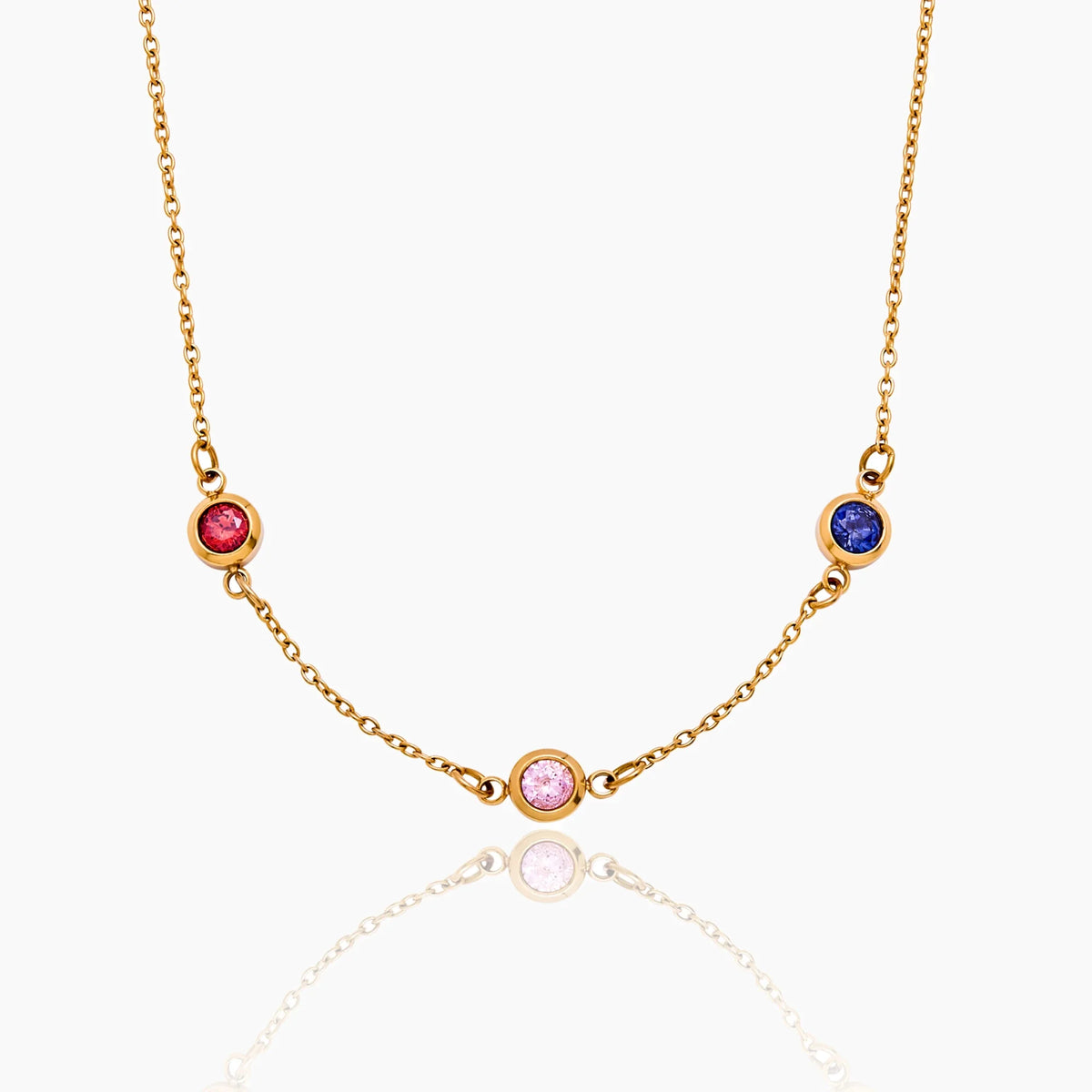 Personalized Multi-Birthstone Necklace