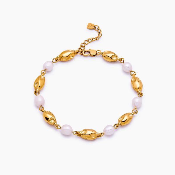 Molten Freshwater Pearl Bracelet