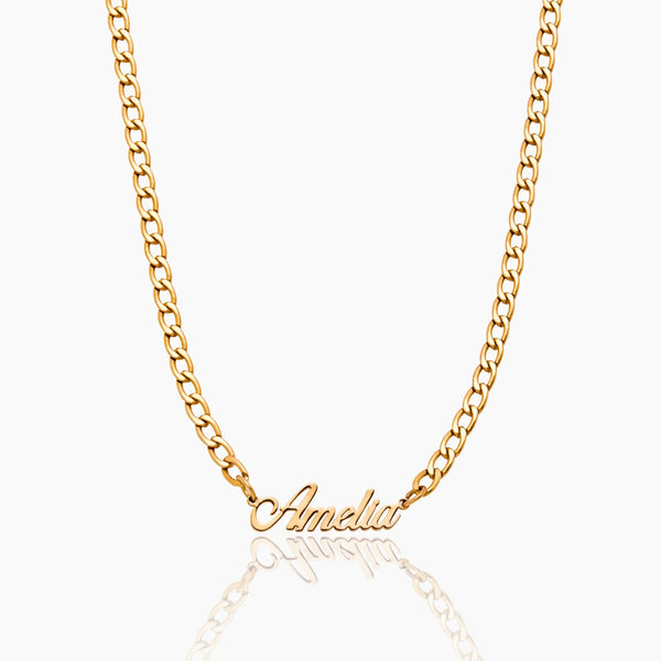 Bold Curb Name Necklace