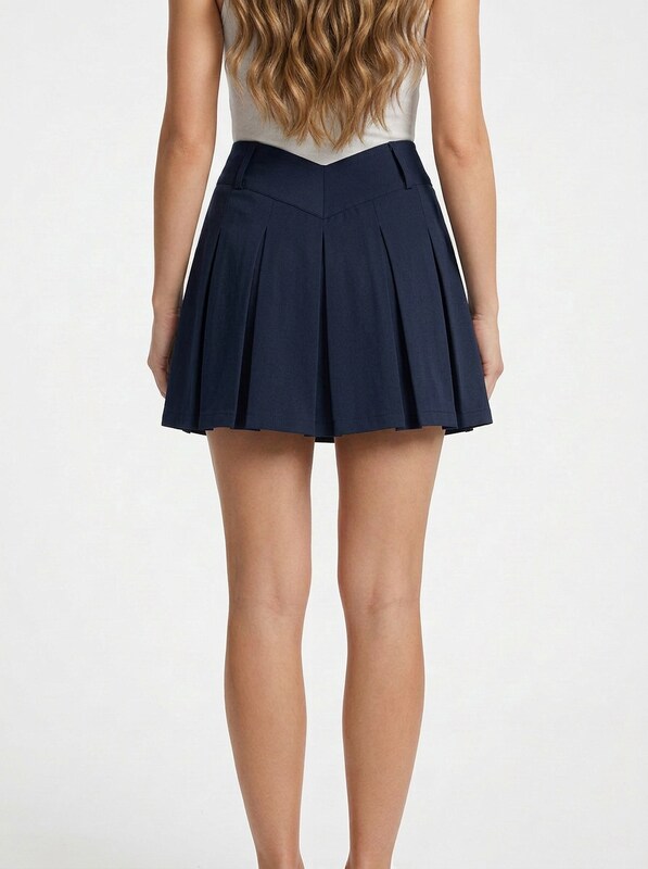 V-Neck Ruffle A-Line Mini Skirt
