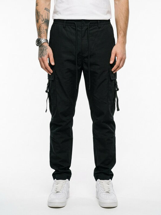 Men’s Solid Multi-Pocket Cargo Pants