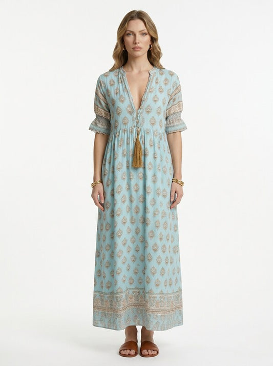 Women's Summer Midi Dress Boho Beach Style