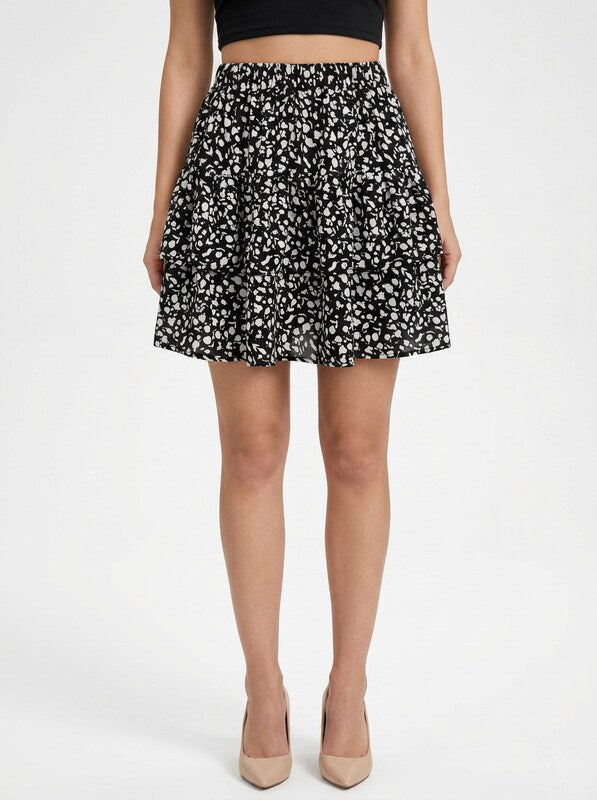 Flowy Tiered Mini Skirt
