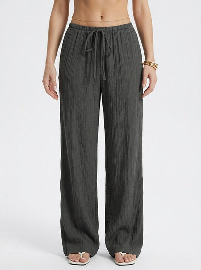 Women's Drawstring Wide Leg Pants