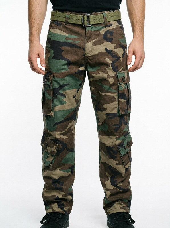 Men’s Camouflage 8 Pocket Cargo Pants