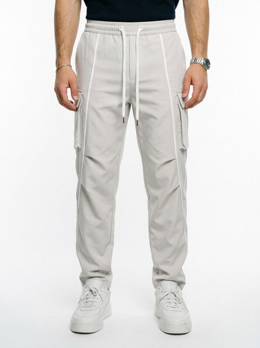 Men’s Camo Print Drawstring Waist Cargo Pants