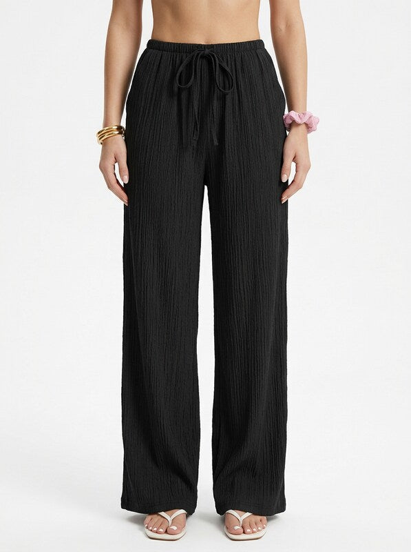 Women's Drawstring Wide Leg Pants