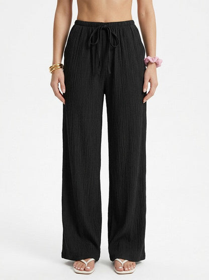 Women's Drawstring Wide Leg Pants