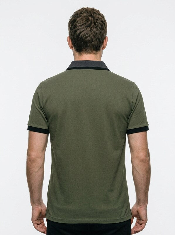 Classy Modern Men’s Color Block Short Sleeve Polo Shirt