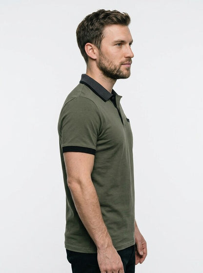 Classy Modern Men’s Color Block Short Sleeve Polo Shirt