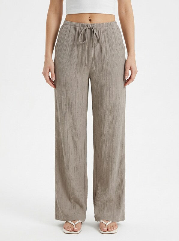 Women's Drawstring Wide Leg Pants