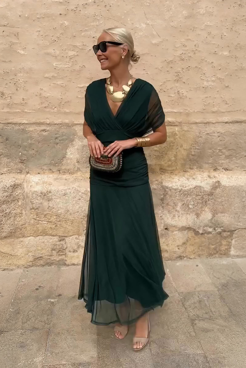 Rosetta | Vestido maxi drapeado