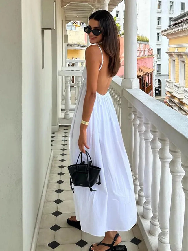 Savanna | Vestido maxi de espalda abierta