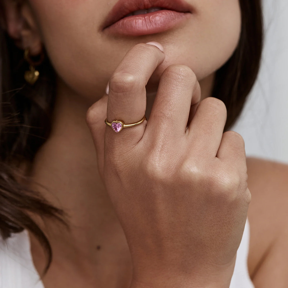 Solo Heart Birthstone Ring