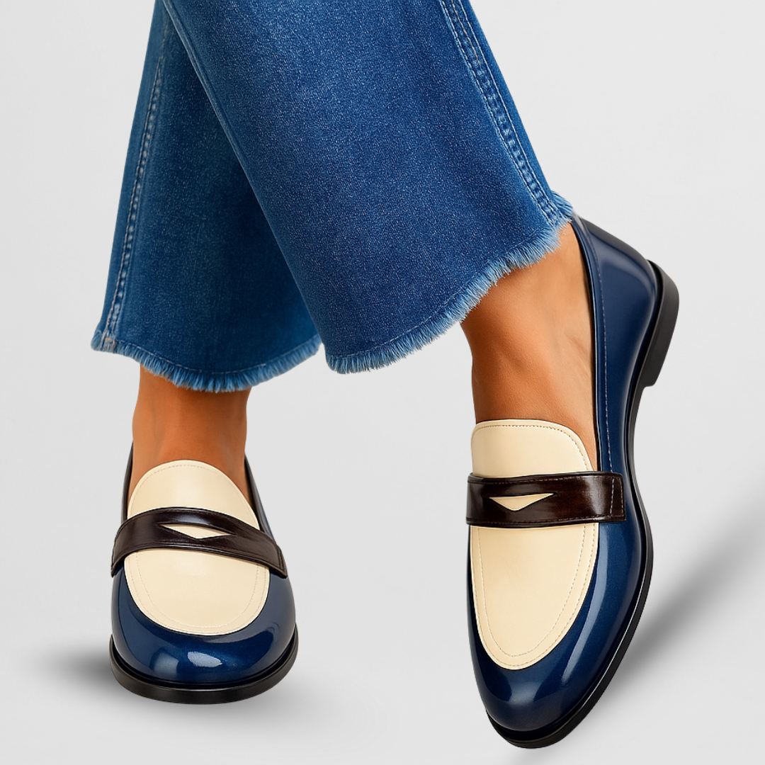 Mocasines suaves sin cordones de piel para mujer