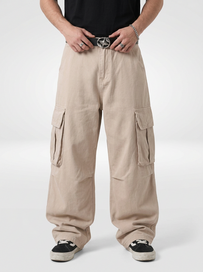 Men’s Loose Fit Flap Pocket Cargo Jeans