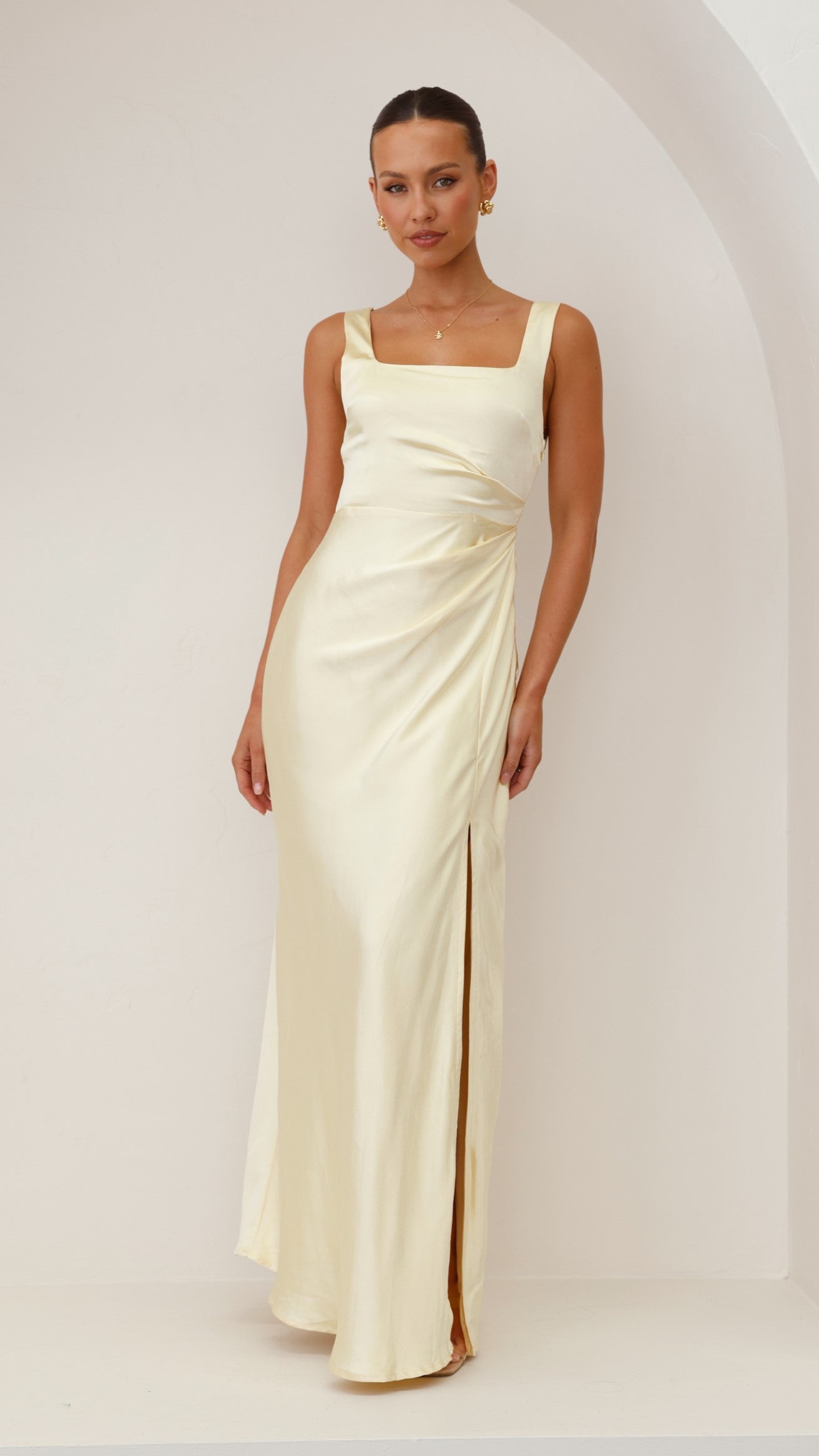 Valencia | Vestido maxi fruncido