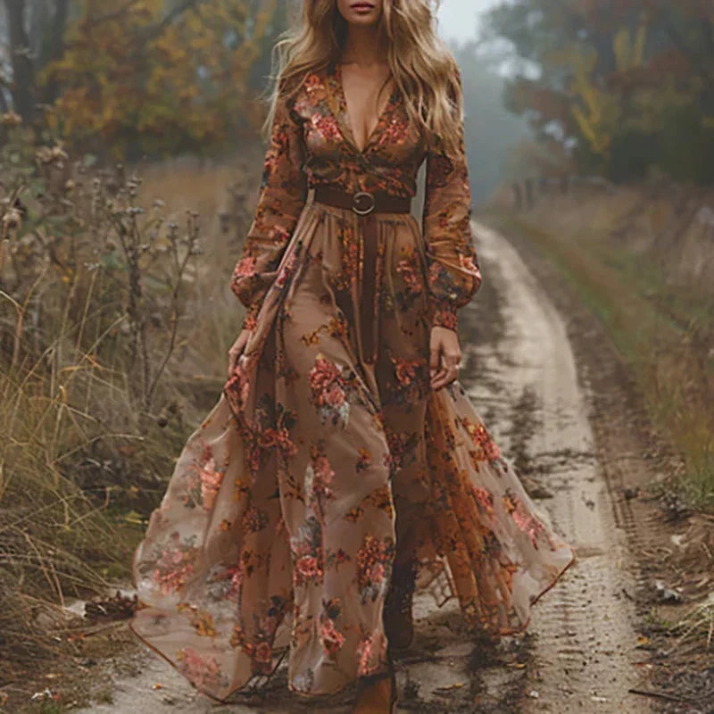 Valentina | Vestido maxi bordado