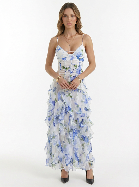 Women's Floral Summer Party Maxi Dress