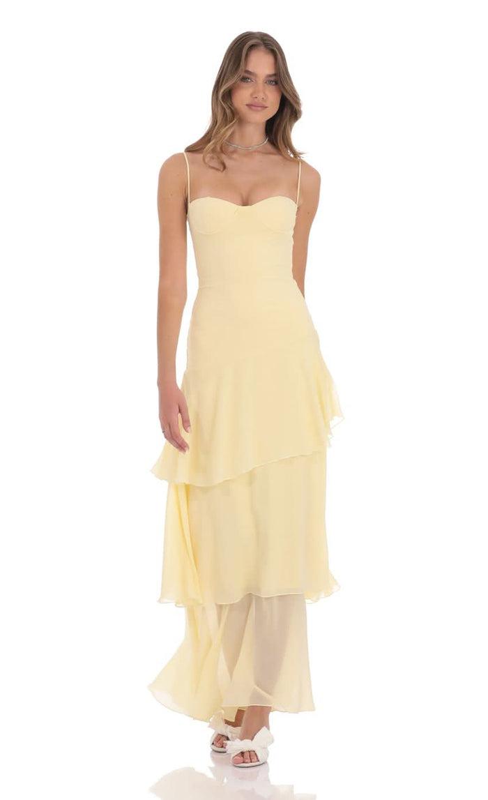 Venetia | Vestido maxi con volantes
