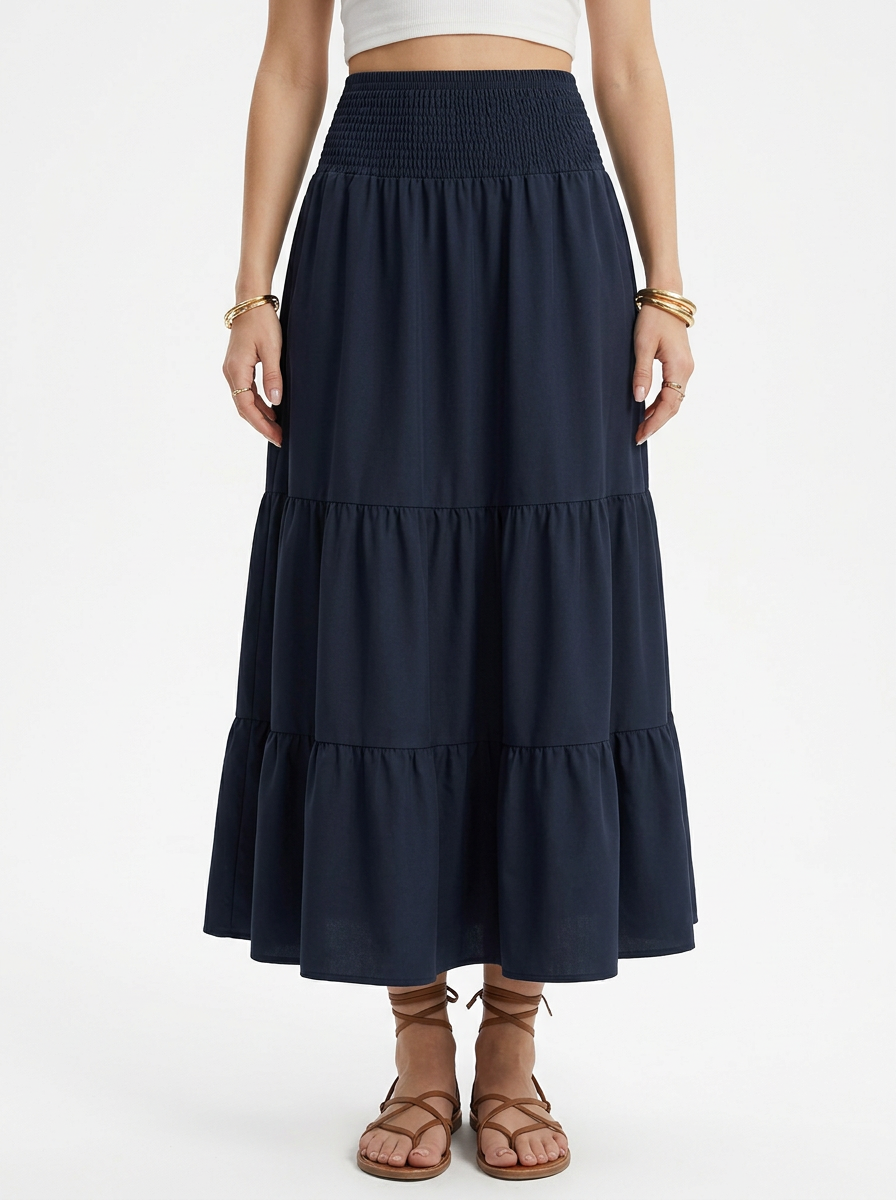 Floral A-Line Maxi Skirt