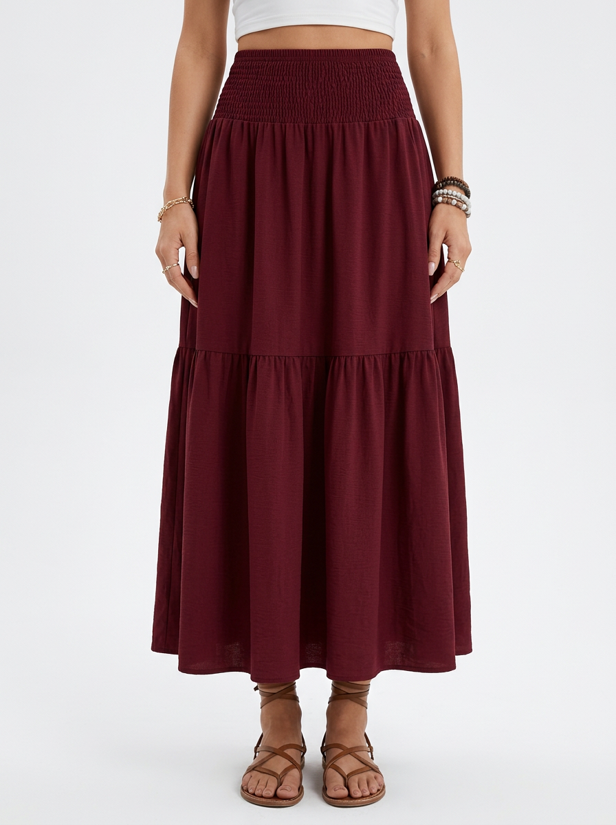 Floral A-Line Maxi Skirt