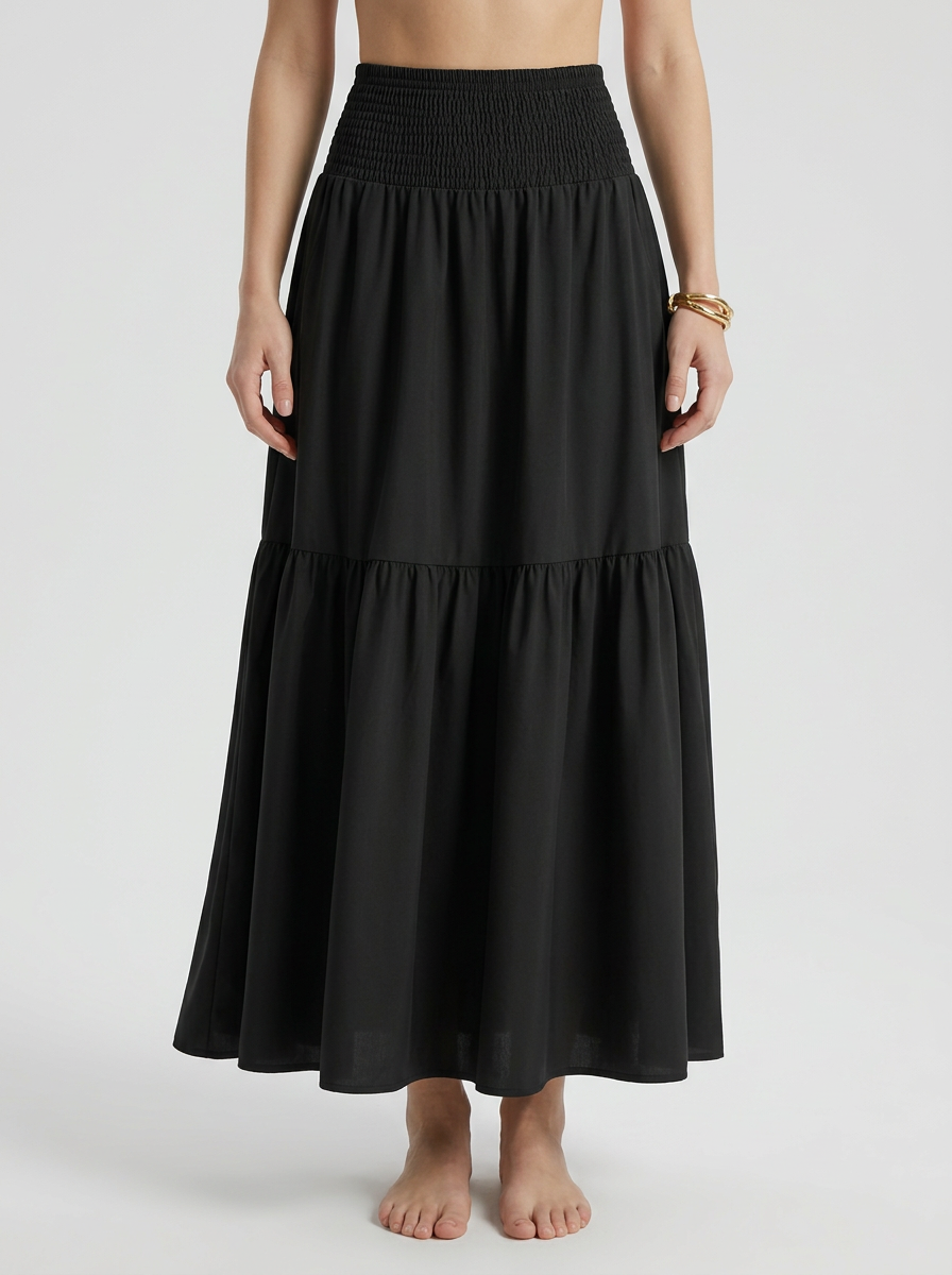 Floral A-Line Maxi Skirt