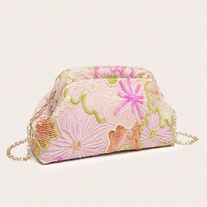 Wanda | Bolso de hombro bordado con lentejuelas