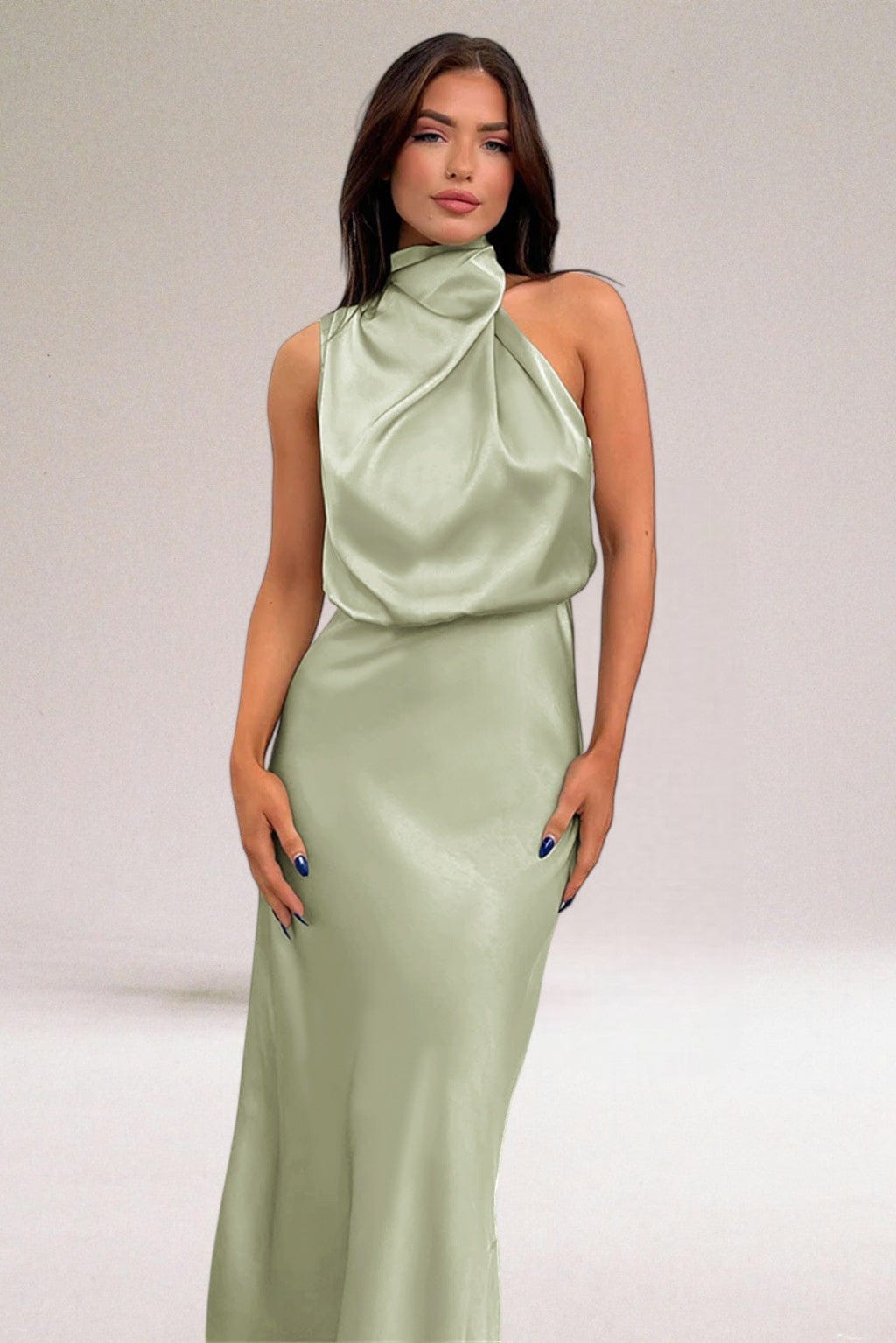 Arden | Vestido midi de cuello halter