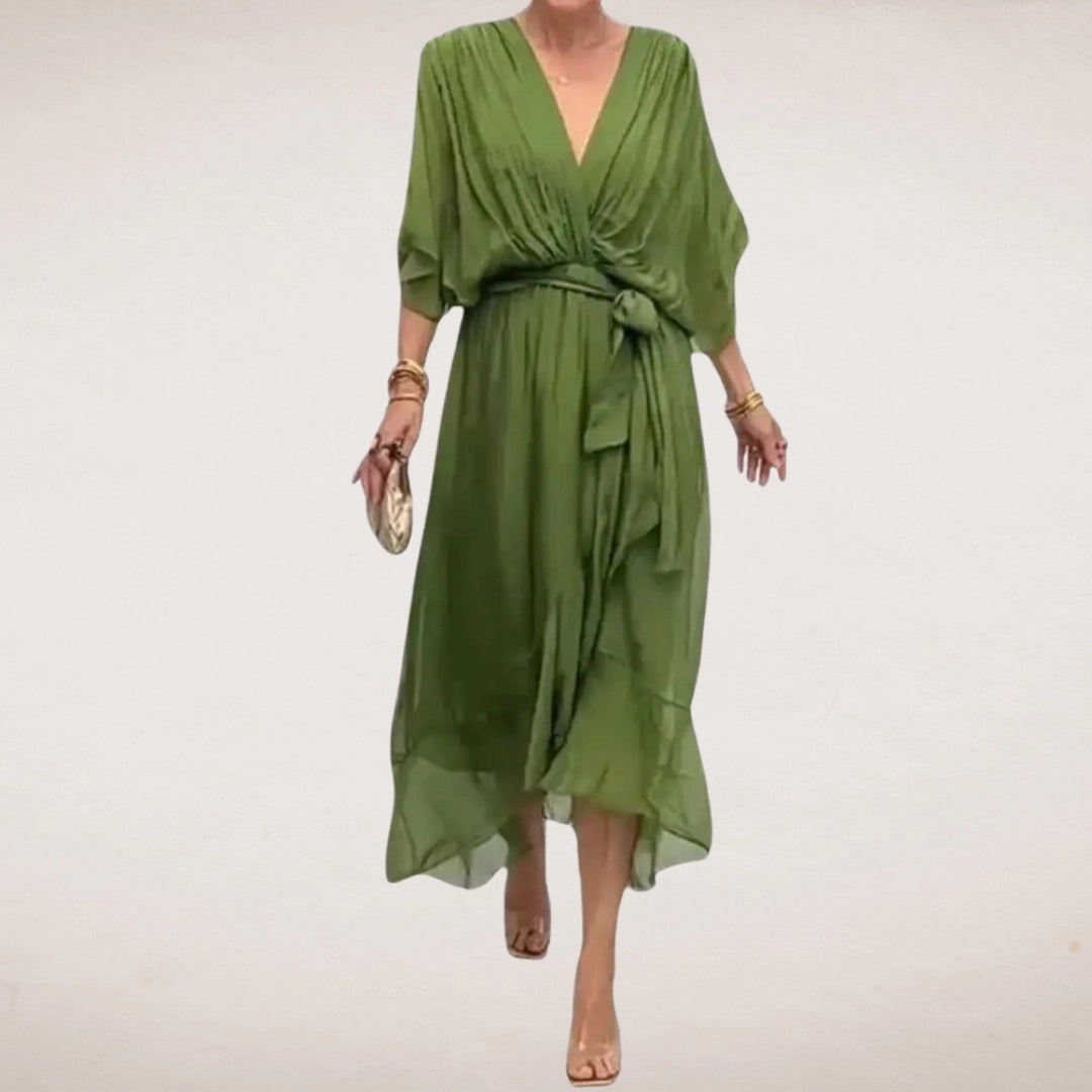 Halle | Vestido midi cruzado